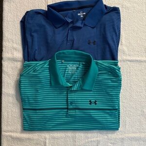 Under Armour Men's Polo Shirts - Navy and Teal